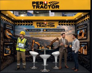 Stand de Perú Tractor en Expomina Perú 2026 exhibiendo repuestos Caterpillar® y marcas OEM para minería
