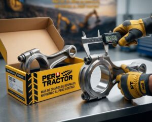 Ingeniero comparando especificaciones técnicas de repuestos Caterpillar® genuinos frente a componentes de calidad OEM